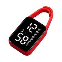 Keychain Pocket Watch Led Electronic Hanging Watch Night Light Waterproof Touch Digital Watch Keyring Hanging Watch raudona