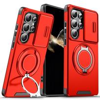 For Samsung Galaxy S25 Ultra 5G Case Magnetic Holder Ring Phone Case For Samsung S25 + Plus S 25 Ultra Slide Camera Back Cover For Galaxy S25
