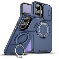 Skirta Mi POCO X7 Pro Apsauga nuo slydimo kamerai Magnetinis stovas Telefono dėklas skirtas Mi Poco X6 Pro F7 Ultra C75 Apsauginis dangtelis Poco x7 mėlyna