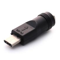Nuolatinės srovės maitinimo adapterio keitiklis 5,5x2,1 mm moteriškas lizdas su C tipo USB kištuku jungtimi Onesize