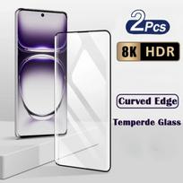 3D Curved Tempered Glass For Oppo Reno 12 11 10 9 8T 5G Screen Protectors For Oppo A1 A2 F27 Pro Plus not Full Glue Protective OPPO Reno 12 balta