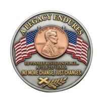 1/2/3/4/5Pcs The Last Cent American Flag Cent Souvenir Coin Eagle Final Collectible Coin Memorial Token History Buffs Collectors 1pc