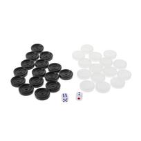 Backgammon šachmatų figūrėlės su 2 kauliukais namų vakarėlio stalo stalo žaidimas suaugusiems vaikams žaislai 28mm