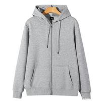 Unisex Cotton Zipper Hoodie - 320g, Solid Color, Casual Spring/Autumn Jacket 6XL red