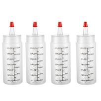 4 vnt. Praktiški plastikiniai buteliukai sultims ir aliejams su purškikliu, talpa, išspaudžiami dozavimo buteliukai, viršutinis dangtelis 120ml