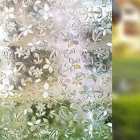 UV blokuojančios langų plėvelės 3D statinės dekoratyvinės privatumo lango vinilo lipdukas Lango stiklo lipdukas 30x100cm-Gypsophila