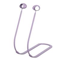 Ausinės Kaklo Virvelė Oda Affinity Prakaitui atspari Minkšta Su Bluetooth suderinama ausinės Neprarandantis dirželis, skirtas Samsung Glaxy Buds 2 violetinė