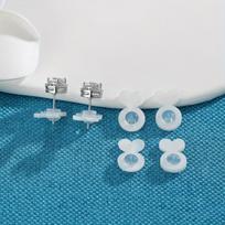 5/15/30 PCS Invisible Silicone Ear Post Backs for Heavy Earrings Support 5 PCS balta
