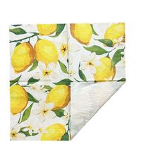 20 vnt./pak. 33*33cm 2 sluoksnių vienkartinė vakarėlio servetėlė su vaisių raštu yellow
