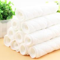 Soft Baby Diaper Pad - Pure Cotton, Absorbent, Breathable & Washable Rectangle - 3 Layers (32*12cm) balta