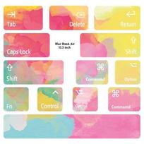 Gražus nešiojamojo kompiuterio klaviatūros lipdukas Air Starry Sky Waves Universe Leaves Cartoon Key Cap Beautify Stickers
