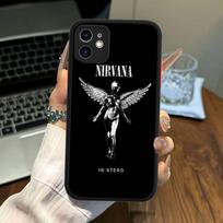 N-Nirvana Roko Grupės Telefono Dėklas Skirtas IPhone 16e 16 15 14 13 12 11 Pro Max X XS MAX Plus Spuerstar Matinis Dangtelis iphone 16