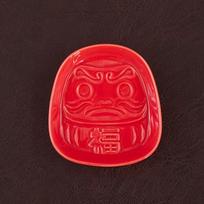 Japoniškas keramikos Daruma padažo lėkštutė, prieskonių lėkštutė, maža lėkštelė, kūgis, smilkalų padėklas, kūginis smilkalų degiklio laikiklis, namų stalo dekoras as the picture red