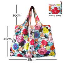 Large Capacity Eco-Friendly Waterproof Foldable Grocery Tote Bag 58x40cm + Handle 26cm gray