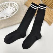 Unisex kompresinės kojinės Futbolo kojinės Neslystančios Ilgos iki kelių kojinės Kojinės Dryžuotos futbolo kojinės Bėgimo sportinės kojinės One Size juoda