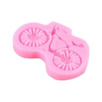 Motorcycle Silicone Mold Bicycles Tools Chocolate Fondant Mold for Cake Decorations Cupcake Baking Bike Mold Cake Mold