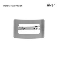 New Geometric Square  Barrettes Horsetail Clip Girls Hairgrips  Metal Hairgrips Geometry Hair Clip Long arc sidabras