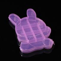Transparent Pink Rabbit Storage Box for Necklaces and Beads