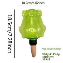 Lazy automatic flower watering tool, frog shape small automatic water seepage device, drip watering device, watering flowers žalia