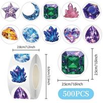 Crystal Gem Sticker Roll - Gift Box Decoration, Sealing Stickers, DIY Journal Tape, Label