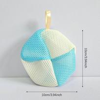 2-in-1 muilo putojantis tinklelis, minkšti tinklelio maišeliai su virvele, vonios kamuoliukai, kūno valymo putų pagalbininkas, dušo želė, vonios muilo laikymo įrankis round