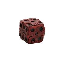 Resin Skeleton Dices Durable Skeleton Cube Dice Scary Pub Dice Ghostly Dice Set  Halloween raudona