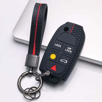 Key Fob Cover for Volvo XC90 XC70 S60 S80 V70 with Keychain Anti-Scratch Guard Shockproof Protection Soft Grip Texture Responsive Button Touch juoda