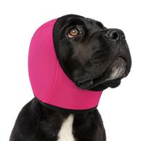 Triukšmą slopinantis ausų įvyniojimas, nenukrentančios šunų ausinės, triukšmą mažinančios ausinės nuo Thunder Vacuum, raminantis ausų įvyniojimas šunims šukavimui, maudymui, plaukimui S pilka
