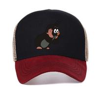 Krtek animacinis filmas Istorija apie kurmiuką Tinklinė beisbolo kepuraitė Vasaros naujiena Laisvalaikio tinklinė snapback kepuraitė Reguliuojama pralaidi saulės kepuraitės Adjustable white