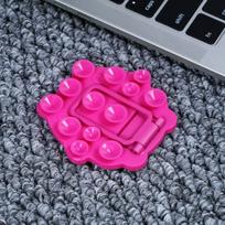 Hexagonal silicone suction cup mobile phone holder, lazy artifact, portable magnetic suction multi-function universal folding desktop holder firefly rose