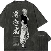 2026 Satoru Gojo Marškinėliai Jujutsu Kaisen Vyrams Moterims Rūgštiniu Plovimu Gerbiamasis Anime Gatvės Stiliaus Ne, Aš Laimėčiau Šinžuku Susirėmimas Vintažiniai Marškinėliai Trumpomis Rankovėmis Viršus L
