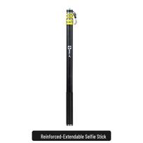 SMNU Motociklo ir motorolerio sportinės kameros laikiklis Selfie lazdelė - Aliuminio teleskopinis vėliavos stiebas Reinforced Telescopic Rod black