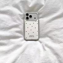 ins simple polka dot suitable for Apple IPhone16/17Pro mobile phone case 15 Epoxy water condensation 14Pro large hole cover IPhone17ProMax