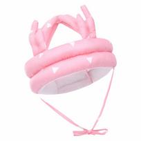 Soft Baby Safety Helmet Anti-collision Head Protection Crash Cap  Children Learn To Walk Pink TriangleAntlers