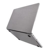 Eary Genuine Leather Case for MacBook Pro 14 Inch 2025-2025 M5 M4 M3 M2 M1 Pro/Max Shell Cover Full Protective Shockproof Bumper pilka spalva