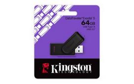 USB Atmintinė - Kingston DataTraveler Exodia 64GB USB 3.2 Gen 1 Juoda