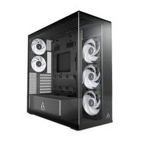 Kompiuterio Korpusas - ARCTIC Premium E-ATX Xtender, Aukšto Oro Srauto Dizainas, 5 Ventiliatoriai, Juoda