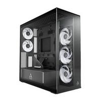 PC Korpusas - Arctic Premium E-ATX Xtender VG Juodas, 5 Ventiliatoriai, Grūdintas Stiklas, Juodas