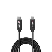 USB Kabelis - LINDY USB 3.2 Type C Laidas, M/M, 20Gbps, 100W, 1.5m, Juodas