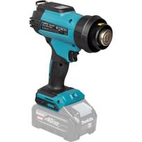 Makita HG001GZ01 XGT bevielis karšto oro pūstuvas 40 V Max reguliuojama temperatūra iki 600 °C 4 pakopų oro srautas greito keitimo antgaliai nuolatinio darbo užraktas LED apšvietimas be baterijų ir kroviklio Juoda/Mėlyna