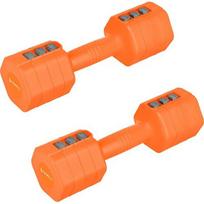 REGULIUOJAMOS DUMBBELLS ORANGE 2 x 2,5 KG HL03 HMS