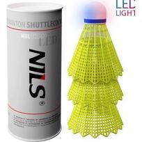 NBL6293 nailoniniai LED badmintono kamuoliukai, įvairiaspalviai, 3 vnt., NILS