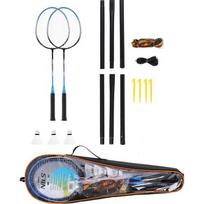 NILS NRZ012 plieninis badmintono rinkinys: 2 raketės, 3 skraidukai, tinklas ir dėklas