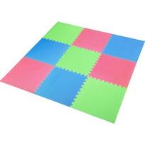 Apsauginis kilimėlis One Fitness MP-10, žalias-mėlynas-raudonas, 60 x 60 x 1 cm, 9 vnt.