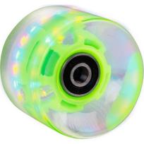 Šviečiantis Penny Board ratukas 60 x 45 mm su ABEC 7 guoliais - Žalia