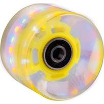 Šviečiantis Penny Board ratukas 60 x 45 mm su ABEC 7 guoliais - Geltona