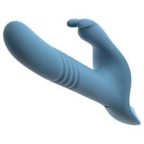 You2Toys - 3 dalių prisegamas triušio formos stūmimo vibratorius su nuotolinio valdymo pulteliu (mėlynas)