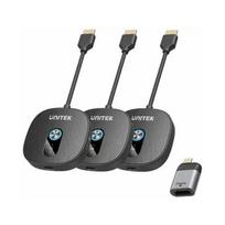 System przekazu sygnału AV Unitek Bezprzewodowy transmiter HDMI 1080p, 1 nadajnik + 2 odbiorniki, Black | V1711ABK01 | 4894160060068