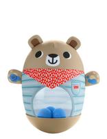 Fisher-Price - Friendship Forest Bat & Wobble Inflatable Bear Roly-Poly Activity Toy For Baby - Pliušinis gyvūnas - Marga / raštuota