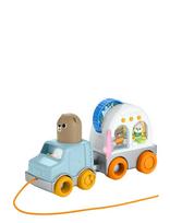 Fisher-Price - Friendship Forest Pull-Along Camper Vehicle Baby & Toddler Activity Toy - Traukiamas žaislas - Mėlyna